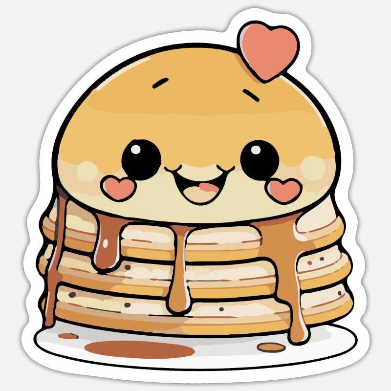 Pancake Comic Sticker Größe S (10 x 10 cm)