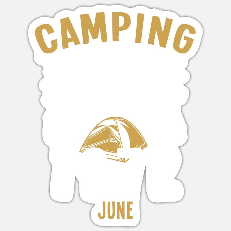 Geburtstag: Camping seit Juni 1972 Zelten - Sticker Größe S (10 x 10 cm) - Mattweiß