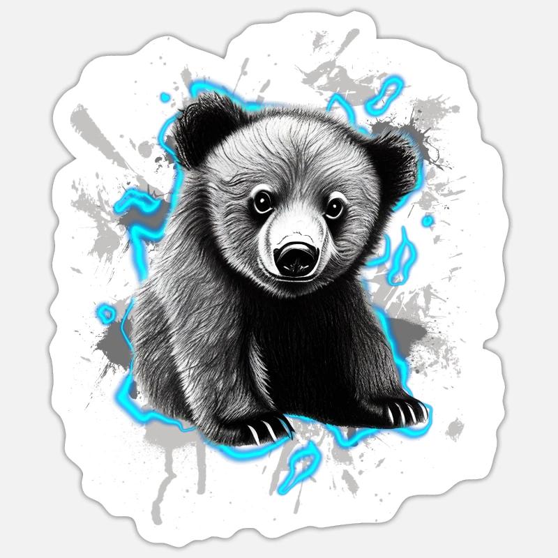 Bear - Sticker size S (10 x 10 cm) - white matte