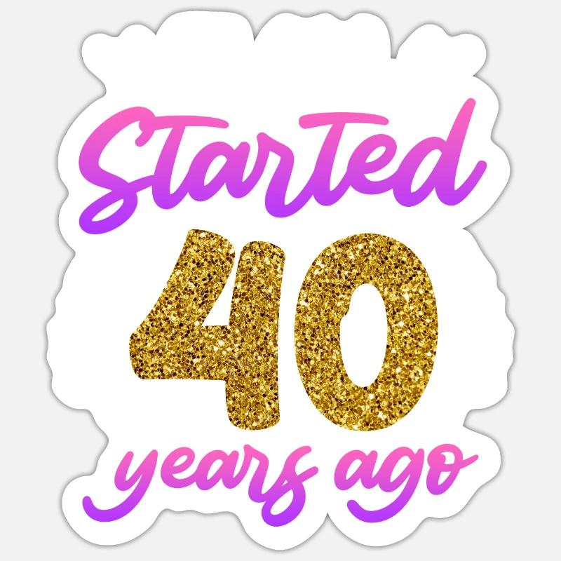 40 års gift 40 års bryllupsdag Sticker