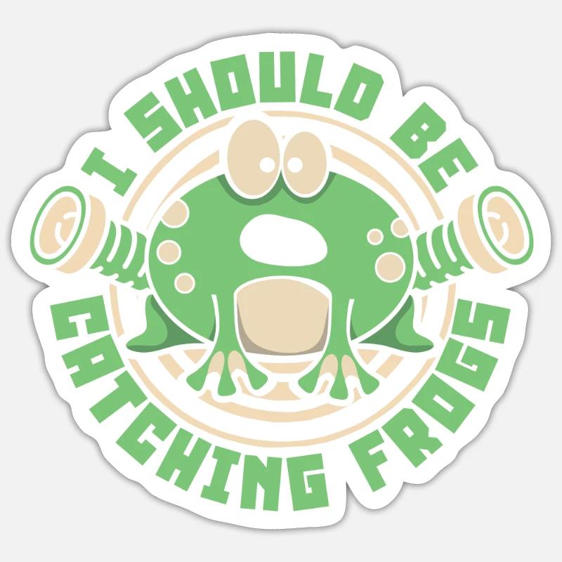 I Should Be Catching Frogs Toad Tadpole Sticker size S (10 x 10 cm)