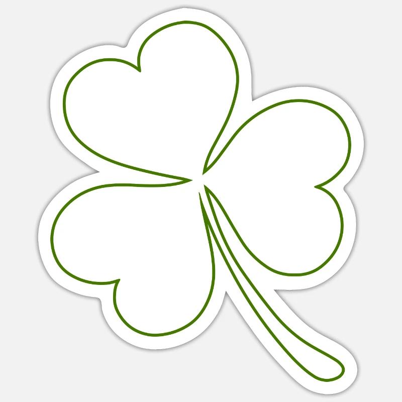 Cloverleaf - Sticker size S (10 x 10 cm) - white matte