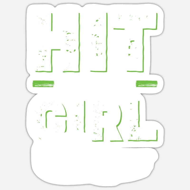 Boxer Girl - Sticker taille S (10 x 10 cm) - blanc mat