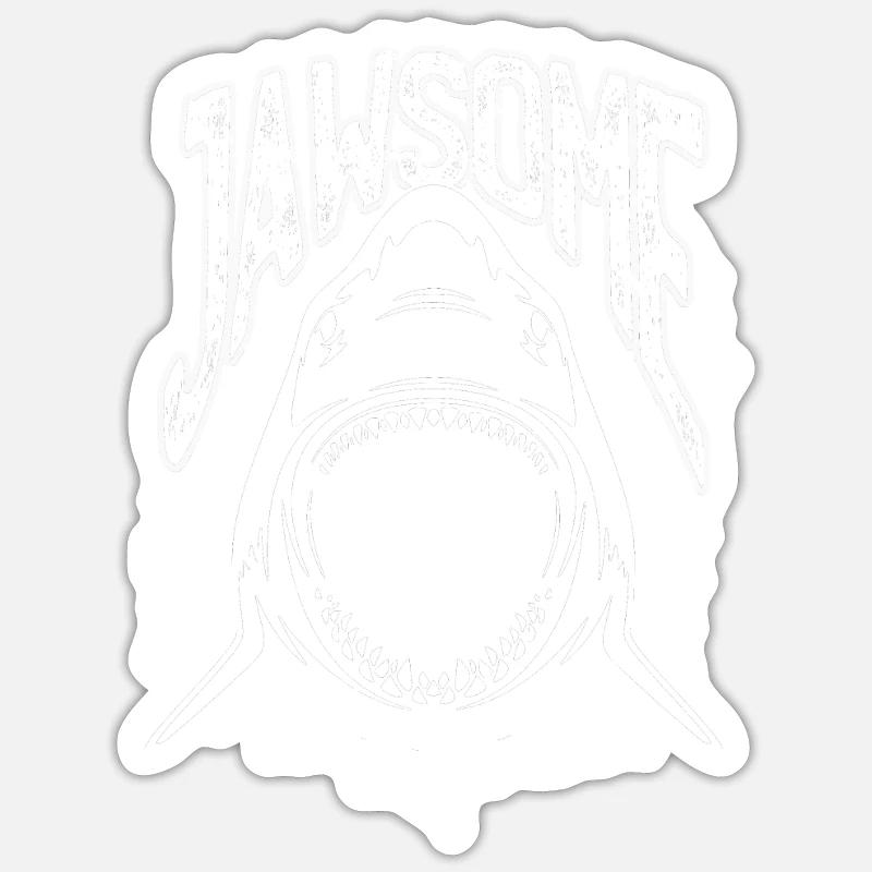 Jawsome - Shark - Sticker size S (10 x 10 cm) - white matte