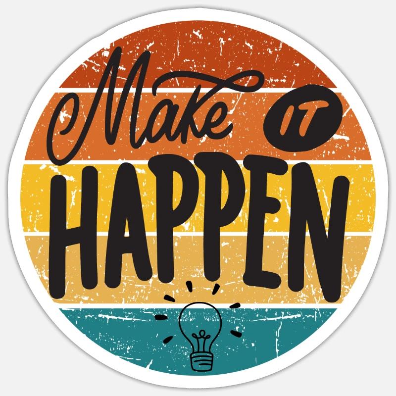 Machen Sie es möglich Sticker Größe S (10 x 10 cm)