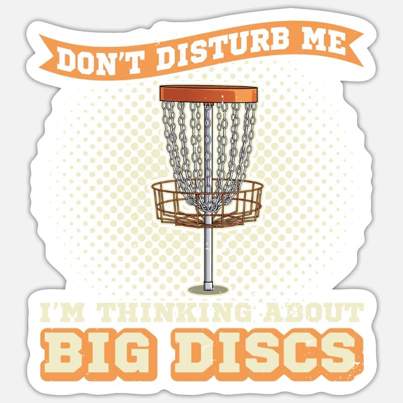 Discgolf Flugscheibe Tree Sport Discgolfer - Sticker Größe S (10 x 10 cm) - Mattweiß
