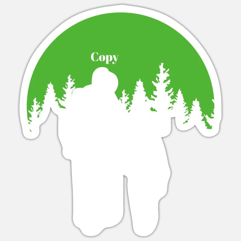 Muttertag Mutter und Tochter passender Wanderer Sticker Größe S (10 x 10 cm)