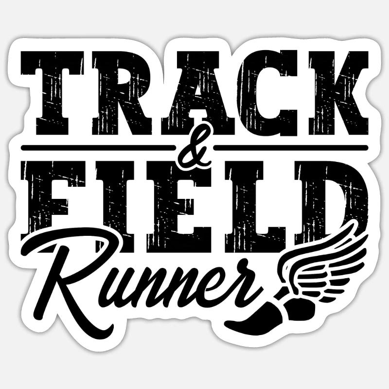 Course d’athlétisme Sprint Sprinter - Sticker taille S (10 x 10 cm) - blanc mat