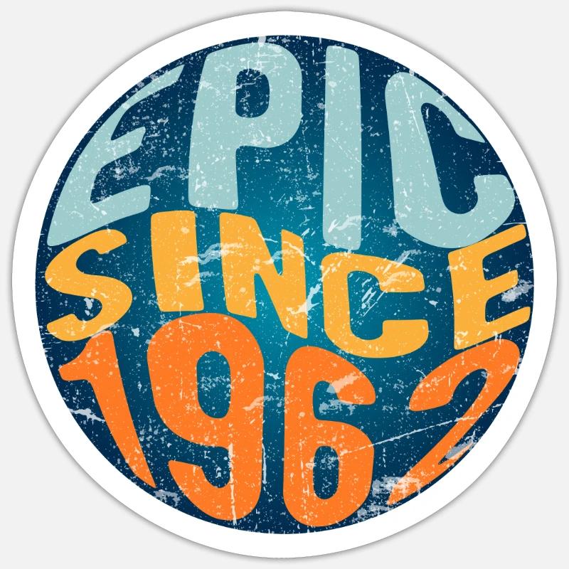 Epic since 1962 - Sticker size S (10 x 10 cm) - white matte