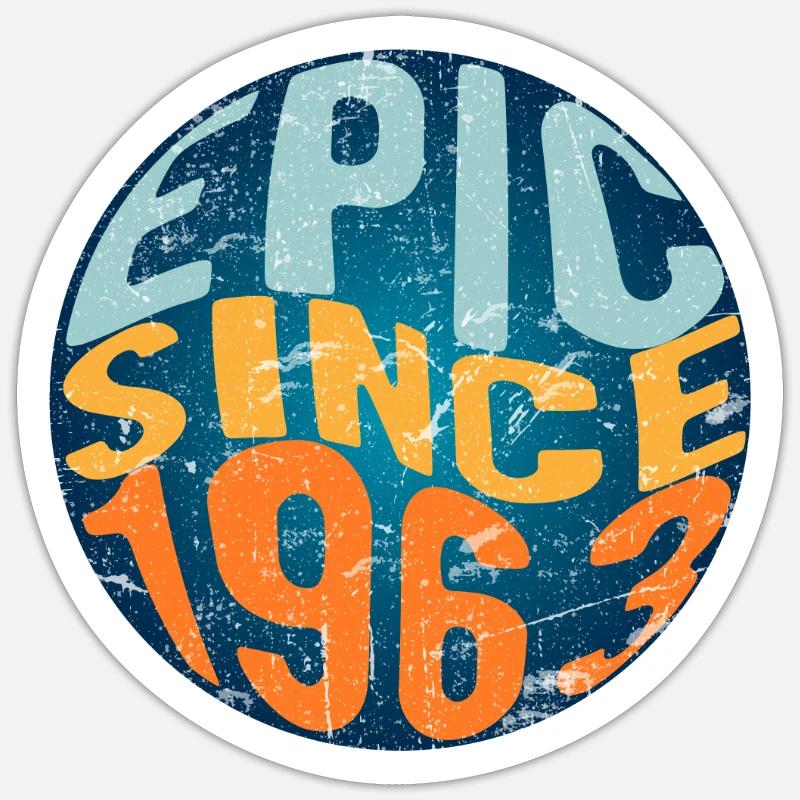 Episch Seit 1963 Sticker Größe S (10 x 10 cm)