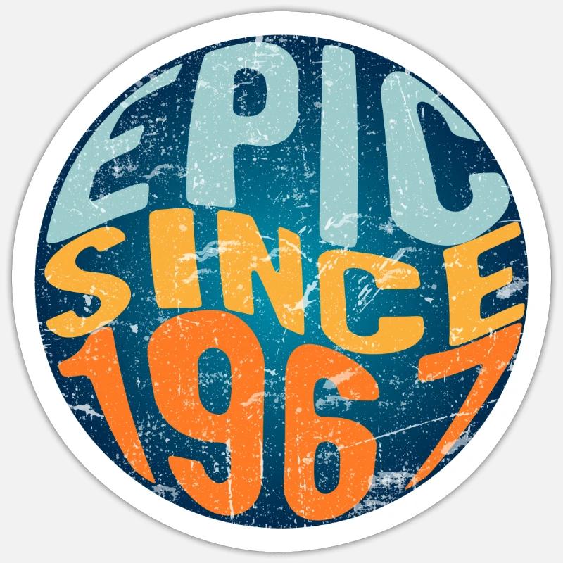 Epic since 1967 - Sticker size S (10 x 10 cm) - white matte