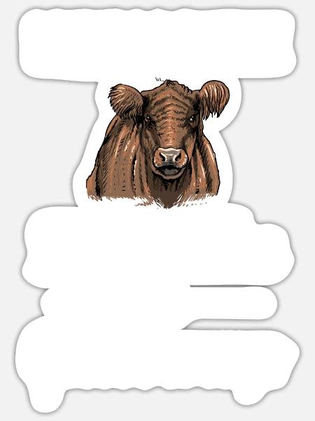Galloway Rind I Schottland Rinderzucht für - Sticker Größe S (10 x 10 cm) - Mattweiß
