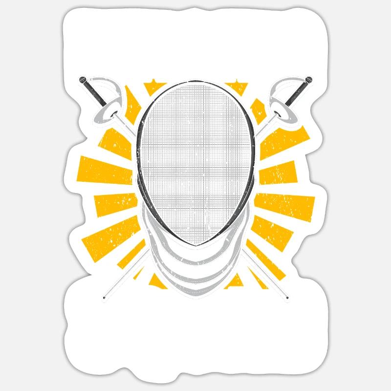 Fechter Fechter - Sticker Größe S (10 x 10 cm) - Mattweiß
