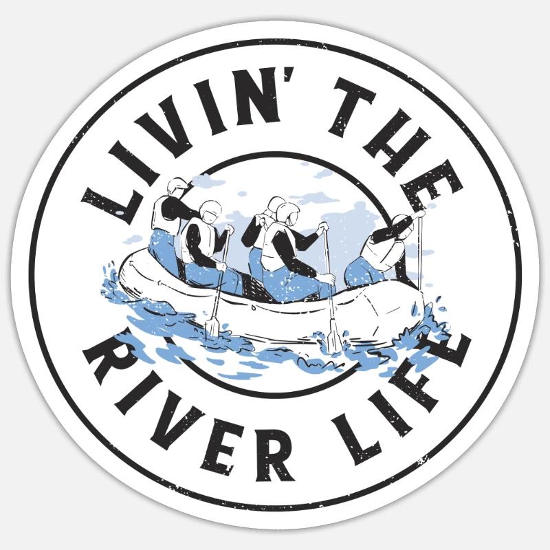 River Rafting Sticker size S (10 x 10 cm)