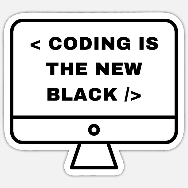 Codierung ist das neue Schwarz Sticker Größe S (10 x 10 cm)