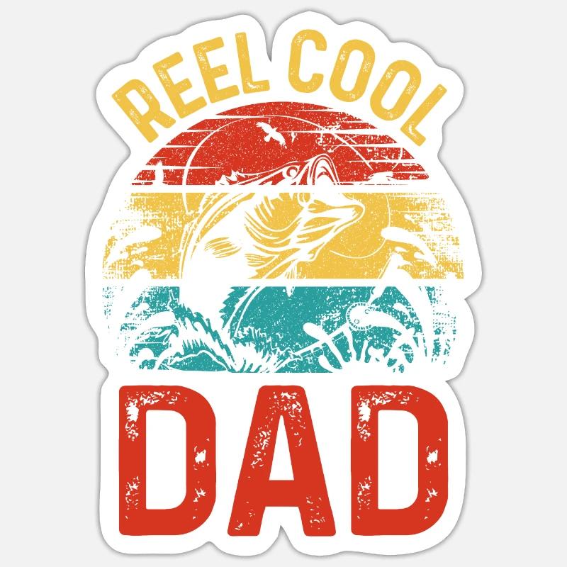 Retro Roll Cool Dad - Sticker size S (10 x 10 cm) - white matte