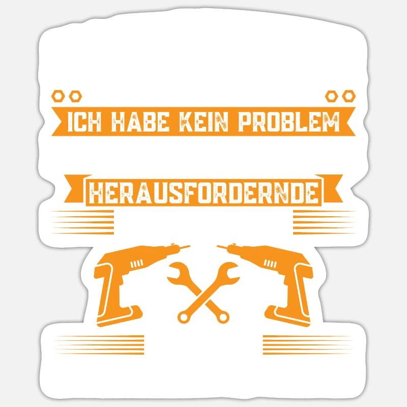 Handwerker Beruf Heimwerker Geschenk - Sticker Größe S (10 x 10 cm) - Mattweiß