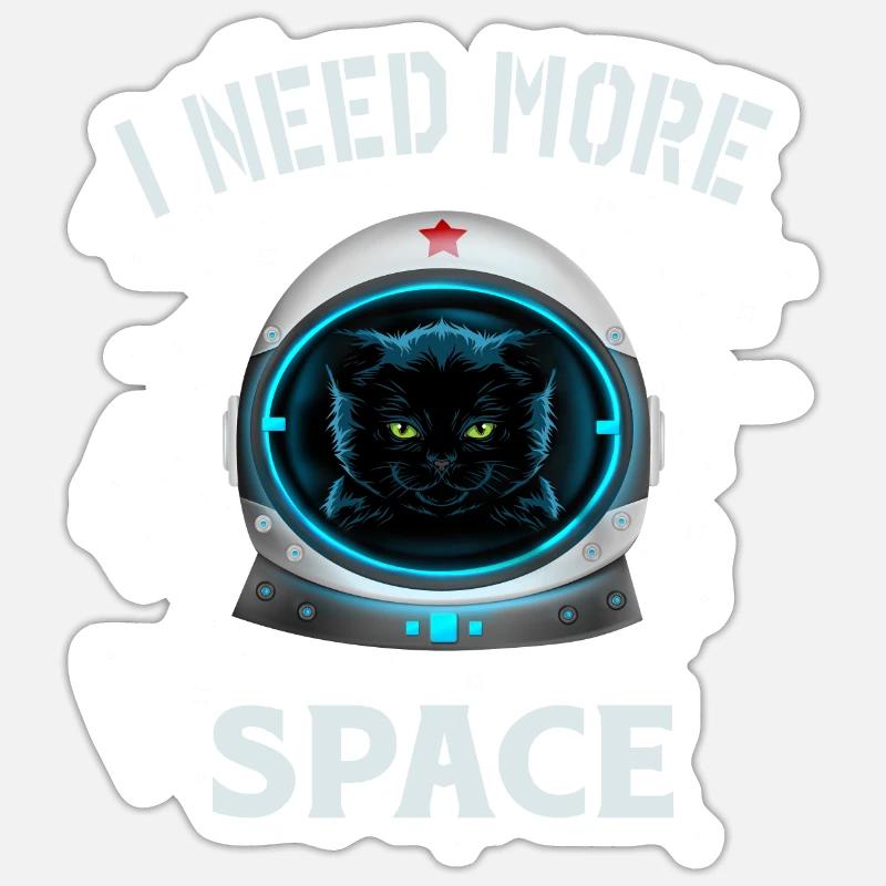 i need more space Sticker Größe S (10 x 10 cm)
