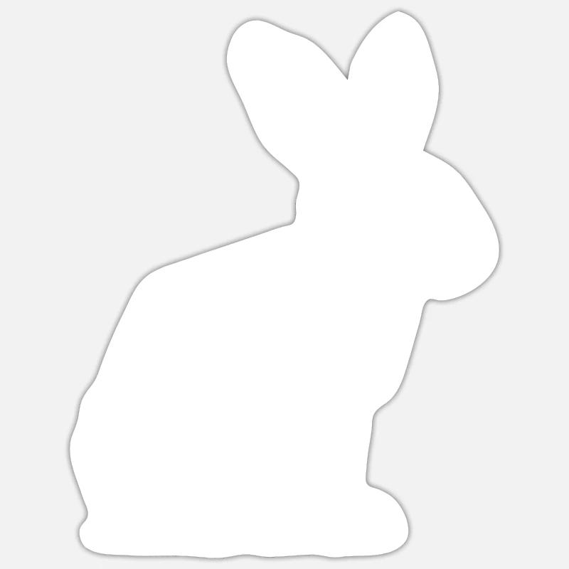 Geometric Lines Rabbit Rabbit Head Sticker size S (10 x 10 cm)