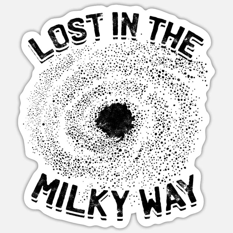 Perdu dans la Voie lactée - Espace Sticker taille S (10 x 10 cm)