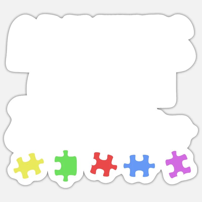 Autism awareness - abilities predominate - Sticker size S (10 x 10 cm) - white matte