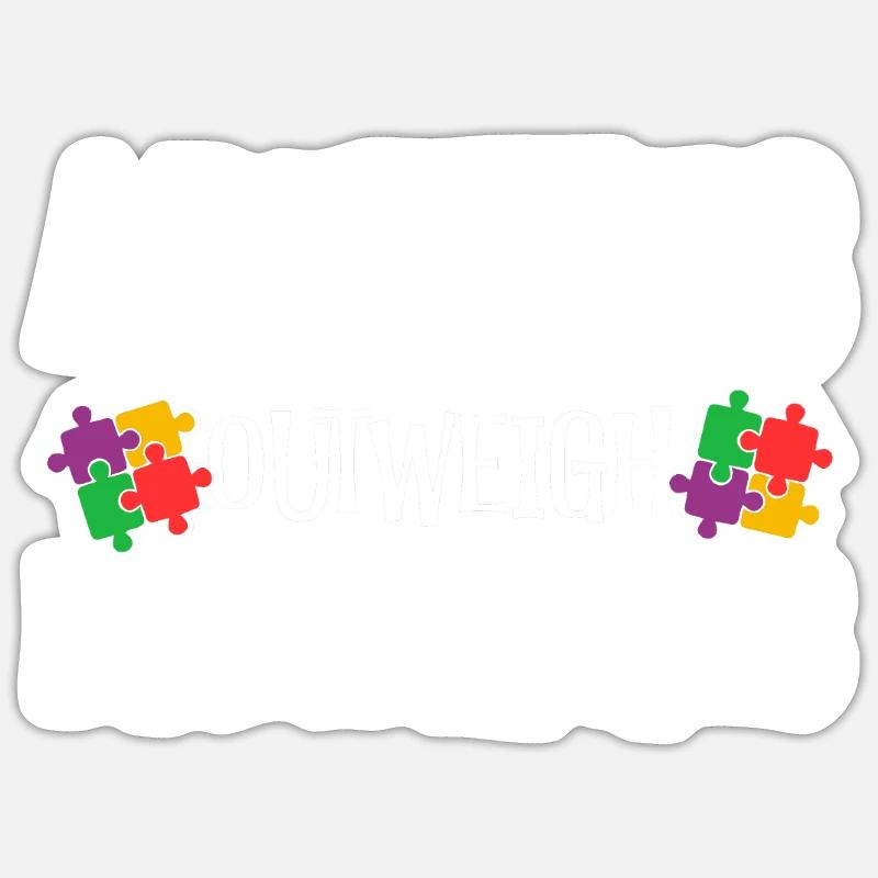 Autism awareness - abilities predominate - Sticker size S (10 x 10 cm) - white matte