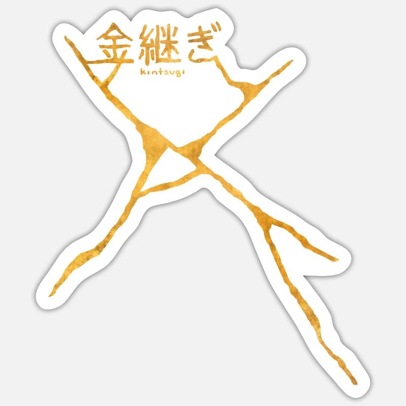 Kintsugi - Sticker size S (10 x 10 cm) - white matte