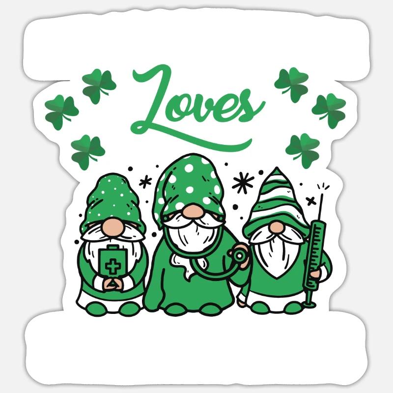Endoscopy Nurse St. Patrick's Day Sticker size S (10 x 10 cm)
