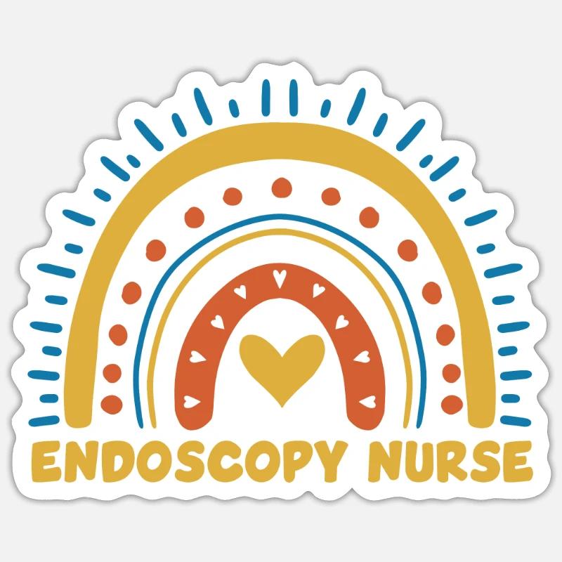Endoscopy Nurse Rainbow Sticker size S (10 x 10 cm)