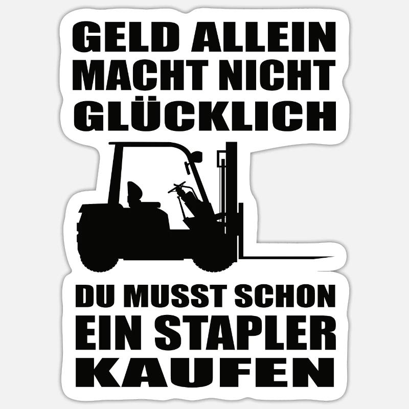 Stapler - Sticker Größe S (10 x 10 cm) - Mattweiß