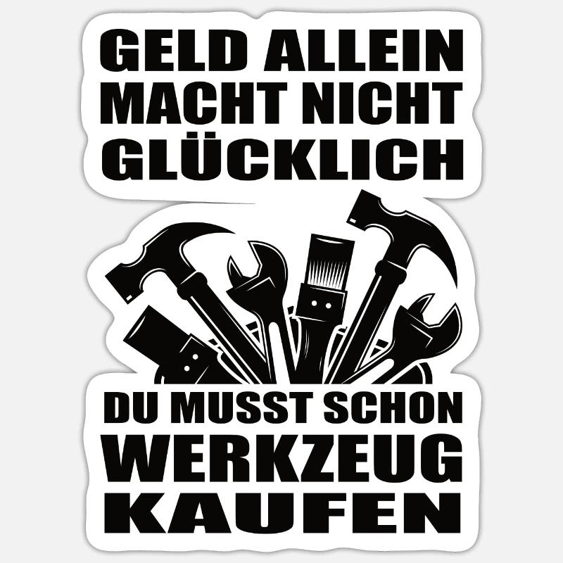 Handwerker - Sticker Größe S (10 x 10 cm) - Mattweiß