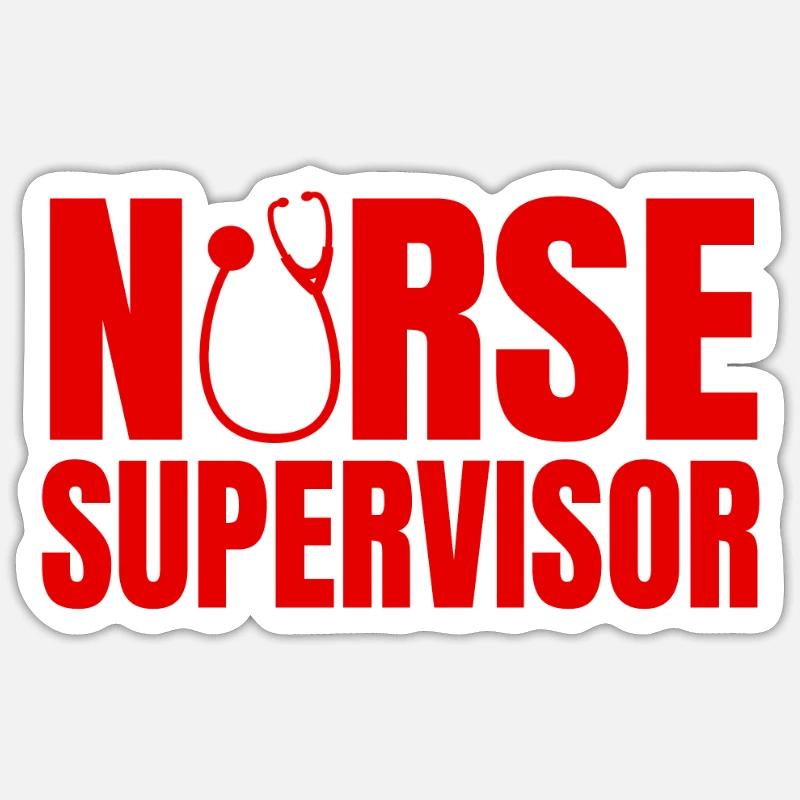 Great nursing service design - Sticker size S (10 x 10 cm) - white matte
