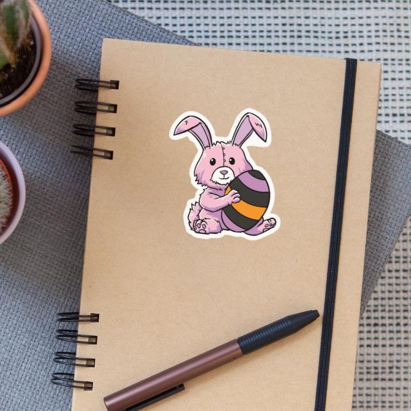 Gothic Rabbit Gothic Rabbit Gothic Easter Emo Goth Sticker size S (10 x 10 cm)
