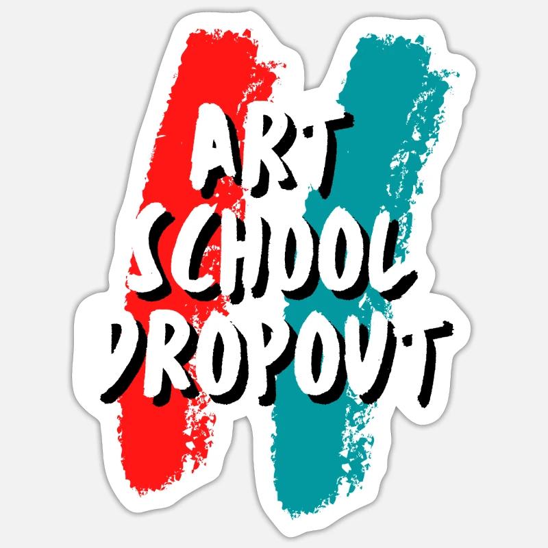 Décrochage scolaire - Sticker taille S (10 x 10 cm) - blanc mat
