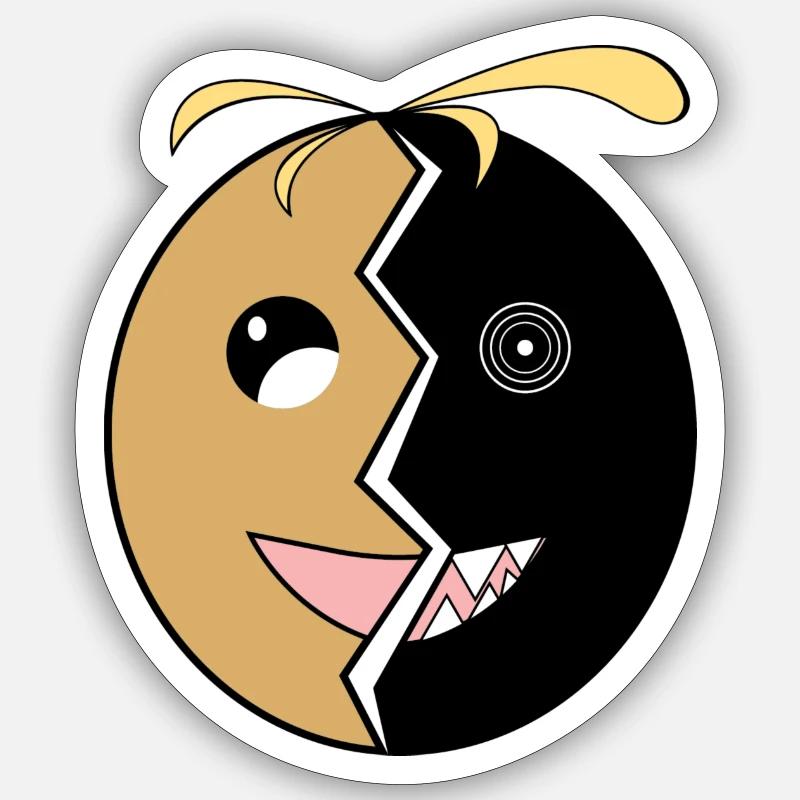 Crazy Insane - Sticker size S (10 x 10 cm) - white matte