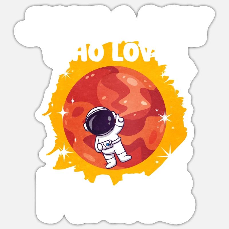 Mars Planet Gift - Sticker size S (10 x 10 cm) - white matte