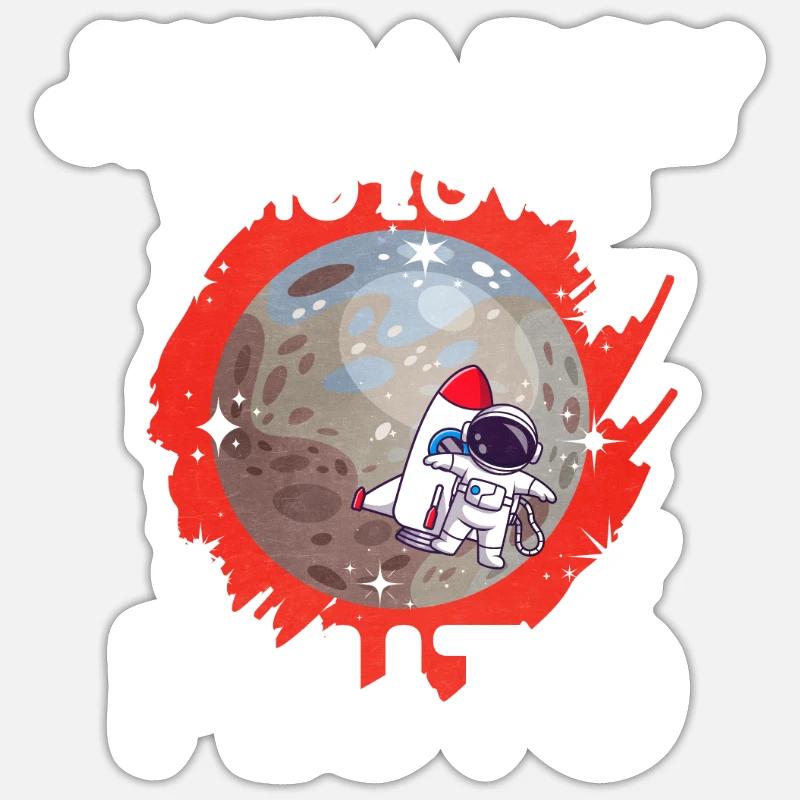 Pluto Planet Gift - Sticker size S (10 x 10 cm) - white matte