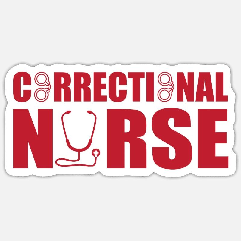 Gefängnis Krankenschwester - Sticker Größe S (10 x 10 cm) - Mattweiß