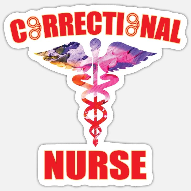 Grande conception d’infirmière correctionnelle Sticker taille S (10 x 10 cm)