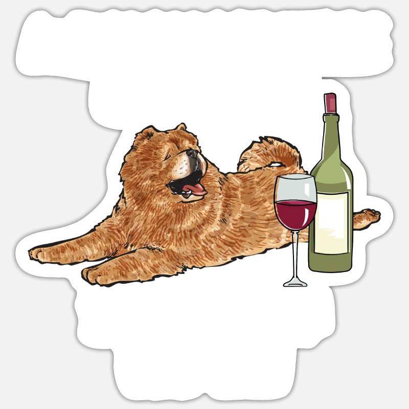 Chow Chow Dog - Sticker size S (10 x 10 cm) - white matte