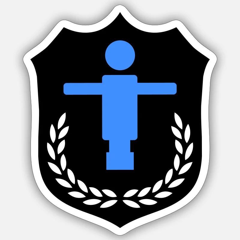 kicker wappen - Sticker Größe S (10 x 10 cm) - Mattweiß
