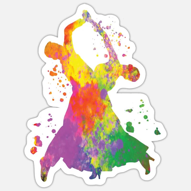 Slow Fox Quickstep Gesellschaftstanz Sticker Größe S (10 x 10 cm)