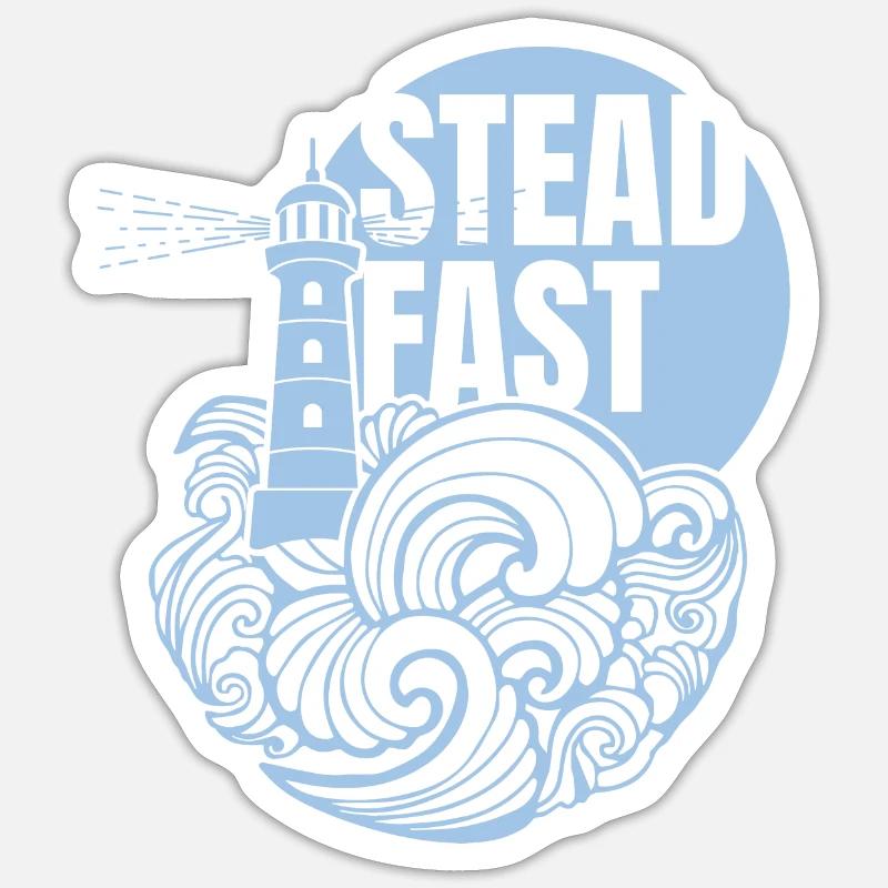 Standhaft - hellblau Sticker Größe S (10 x 10 cm)