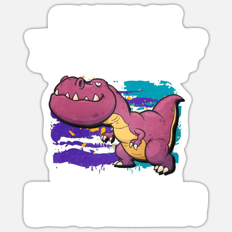 T-Rex - Sticker size S (10 x 10 cm) - white matte