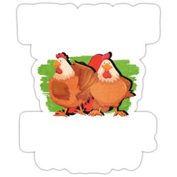 Ich Mag Halt Einfach Hühner Ok - Sticker Größe S (10 x 10 cm) - Mattweiß - Vorne