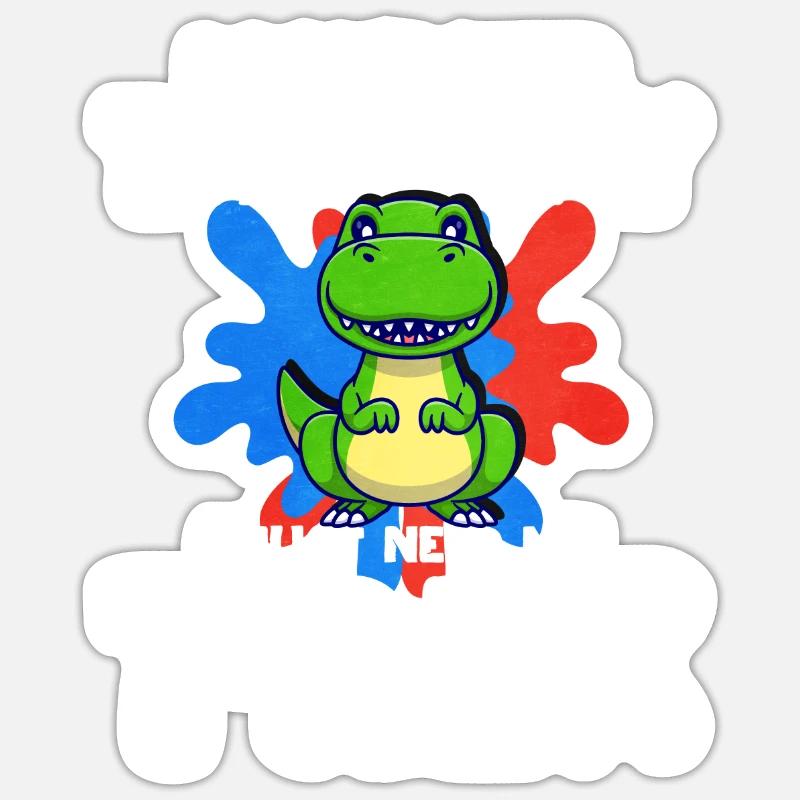 T-Rex - Sticker size S (10 x 10 cm) - white matte
