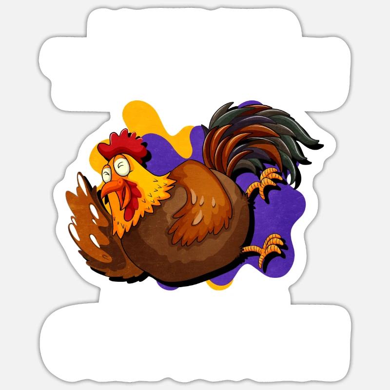 Chickens - Sticker size S (10 x 10 cm) - white matte