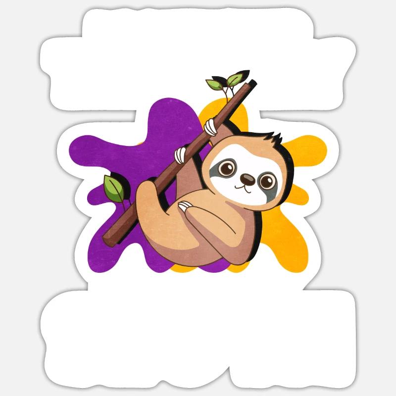 Sloth Sticker size S (10 x 10 cm)
