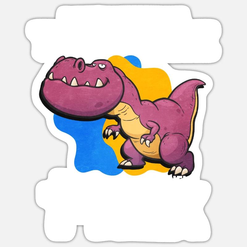 T-Rex - Sticker Größe S (10 x 10 cm) - Mattweiß