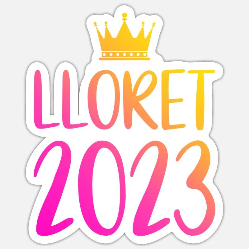 Lloret de Mar 2023 - Sticker taille S (10 x 10 cm) - blanc mat